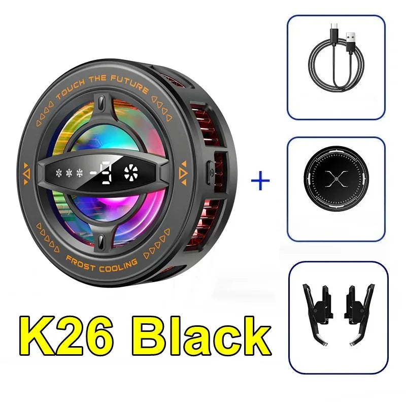 K20 Magnetic Semiconductor Phone Cooler with RGB & Display