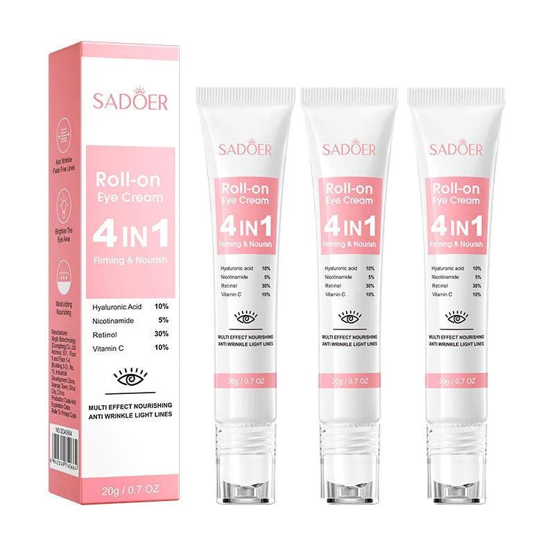 1/2/3pcs SADOER Eye Cream Retinol Nicotinamide Hyaluronic Acid Vitamin C Anti Dark Circle 4in1 Moisturizing Anti-Aging Eye Serum