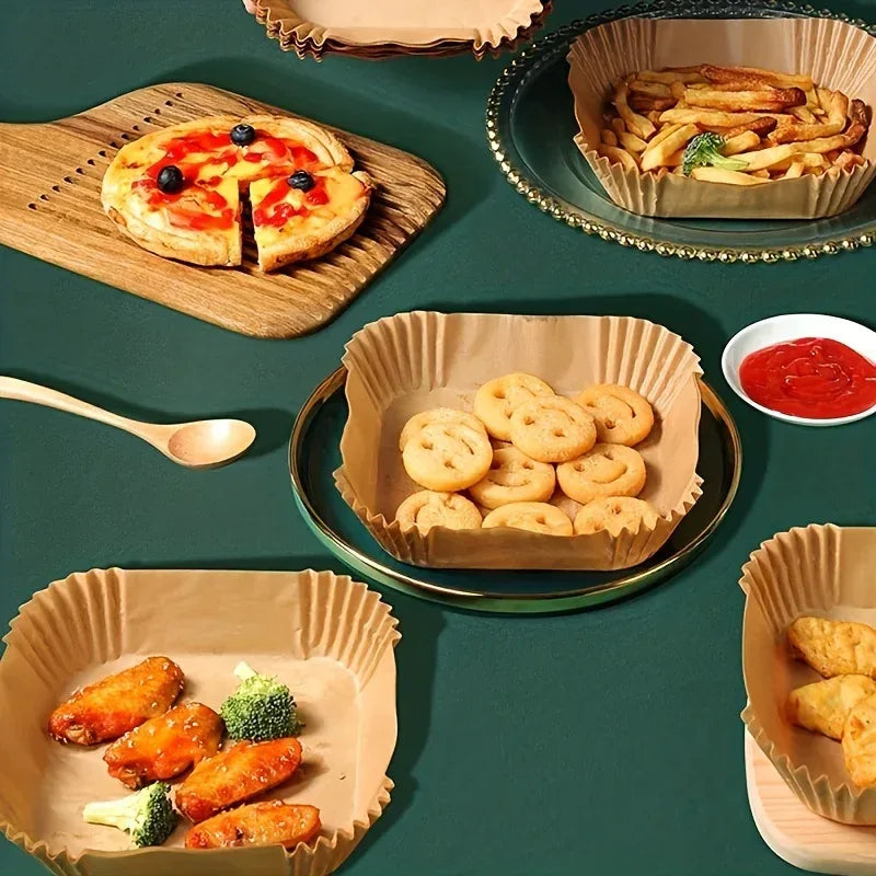 50 Pcs Non-Stick Air Fryer Baking Paper Liners