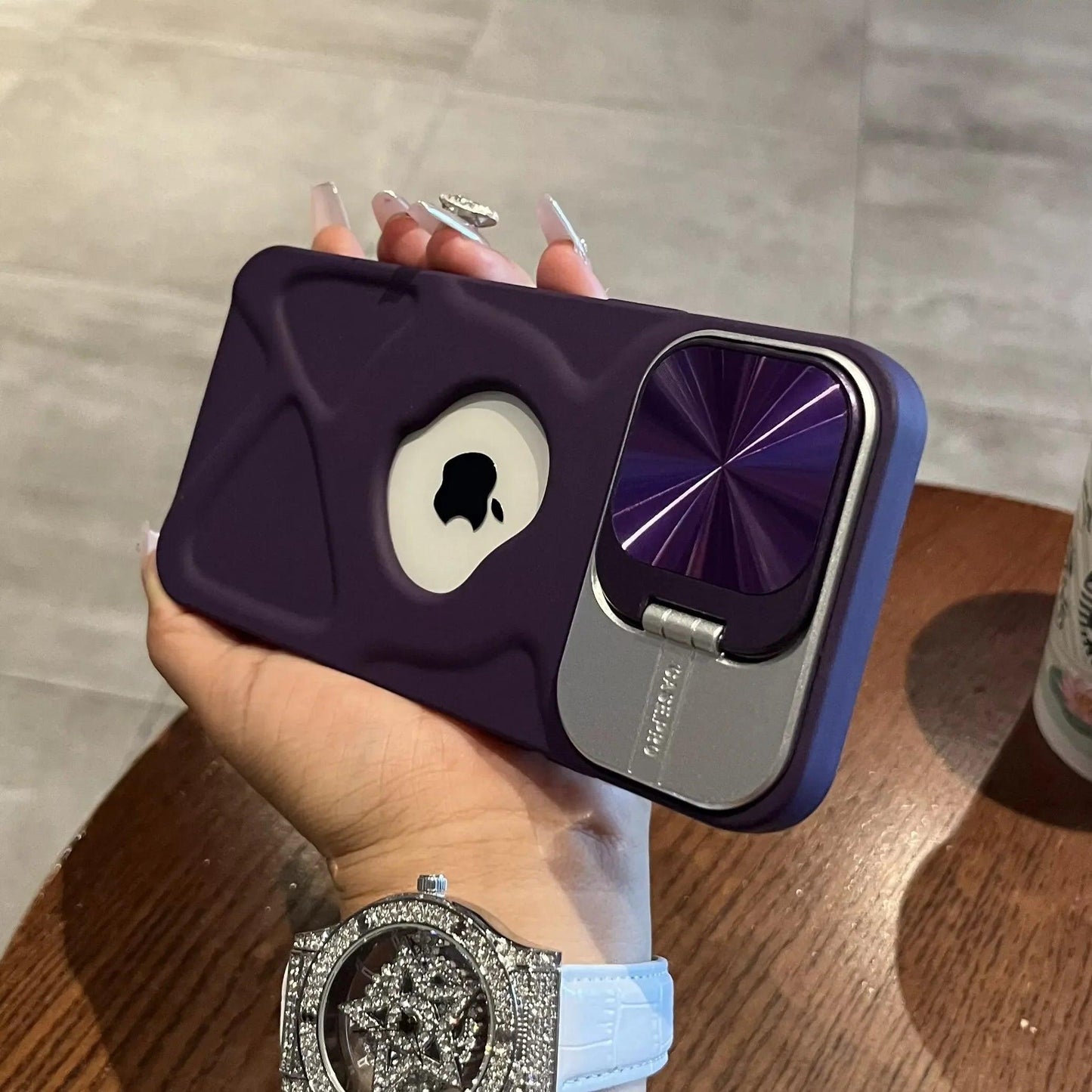 Magnetic Logo Stand TPU Case for iPhone 17–12 Series