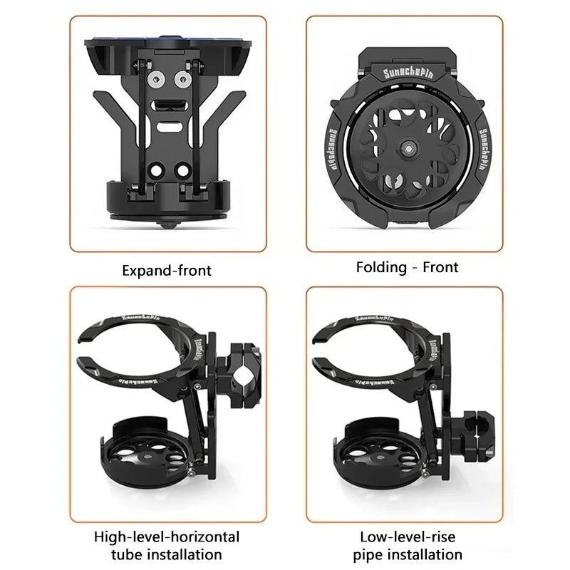 Foldable 360° Motorcycle & E-Bike Cup Holder