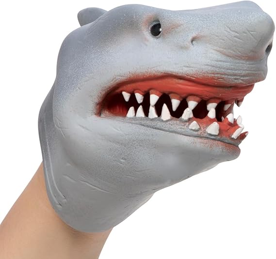 Schylling Shark Hand Puppet – Realistic Soft Rubber Toy for Kids - Urbizia