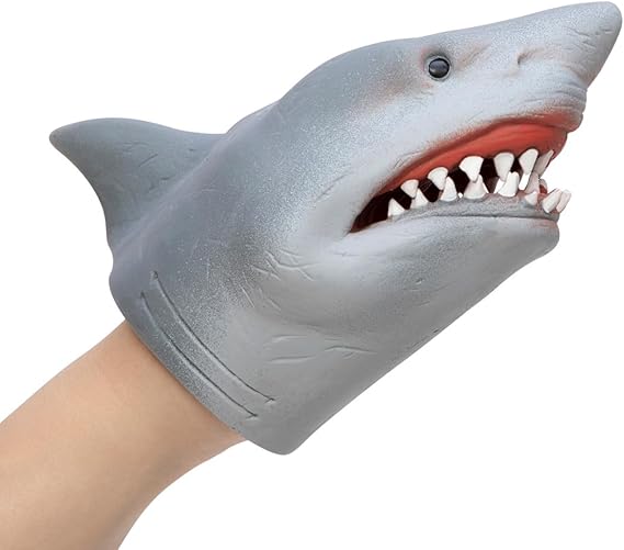 Schylling Shark Hand Puppet – Realistic Soft Rubber Toy for Kids - Urbizia
