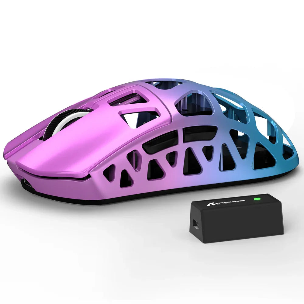 ATTACK SHARK R3 Magnesium Alloy Gaming Mouse 8K SUPERLIGHT 8000Hz 6 Adjustable DPI up to 26000 PAW3395 BT/2.4G Wireless/Wired