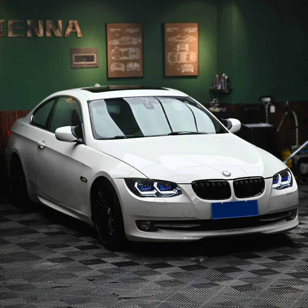 KuerLED Headlight Assembly For BMW 3 Series 2011 2012 2013 E92 E93 LCI 328i 325i 335i HID Xenon Lamp Upgraded Front Light