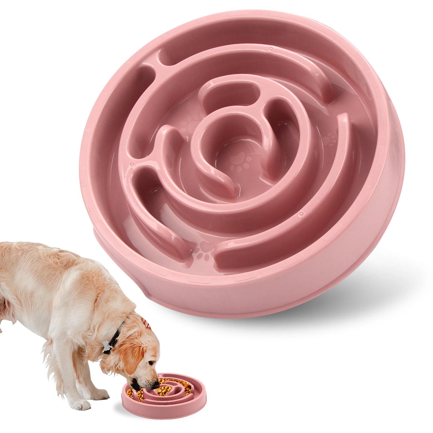 Pet Dog Slow Feeder Bowl Fun Non Slip And Anti-Gulping