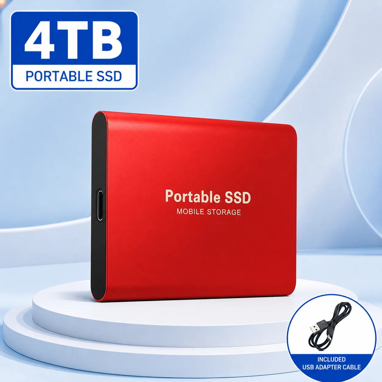 Portable External SSD – USB 3.0 & Type-C Storage Drive