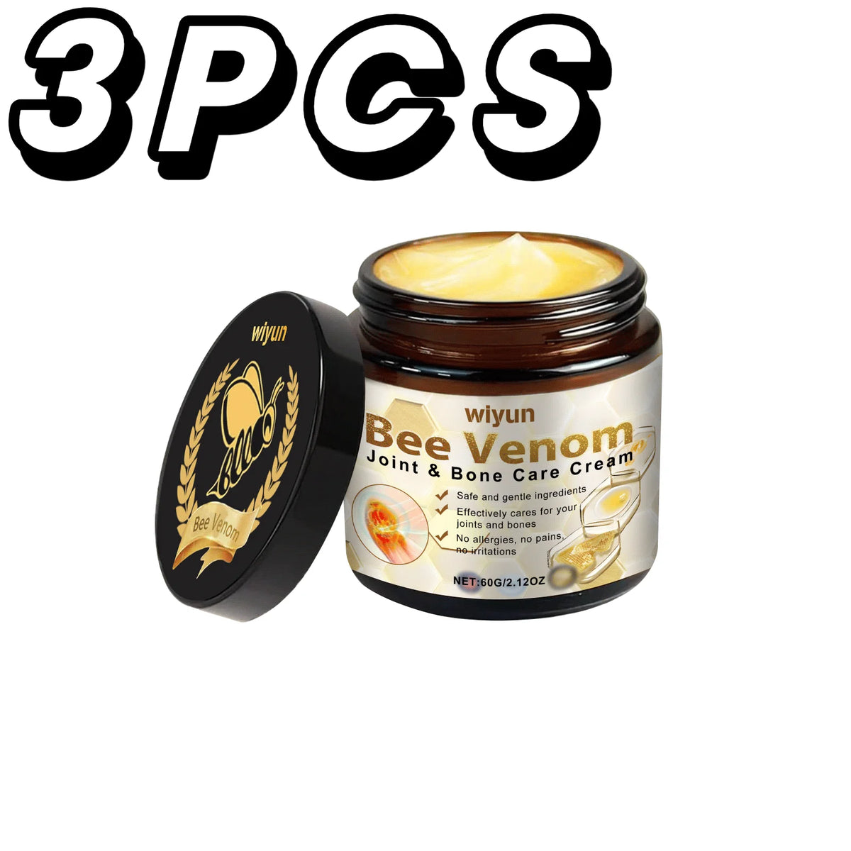 Bee Venom Joint Muscle Soothing Cream For Tech Neck Keyboarder Wrist Mouse Wrist Bee Venom Joint Care Fast Acting Non-Greasy Muscle Relaxation Massage Cream For Office Worker Post-Workout Recovery