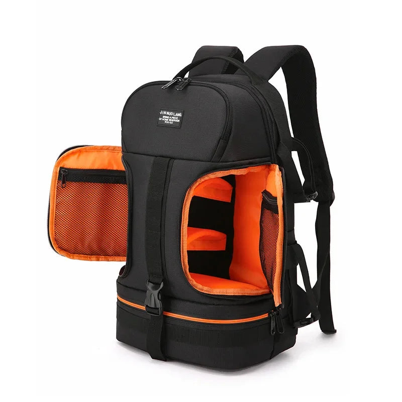Large Capacity Outdoor DSLR Camera Backpack Waterproof Oxford Cloth 15.6 Inch Laptop Compatible with Canon Nikon