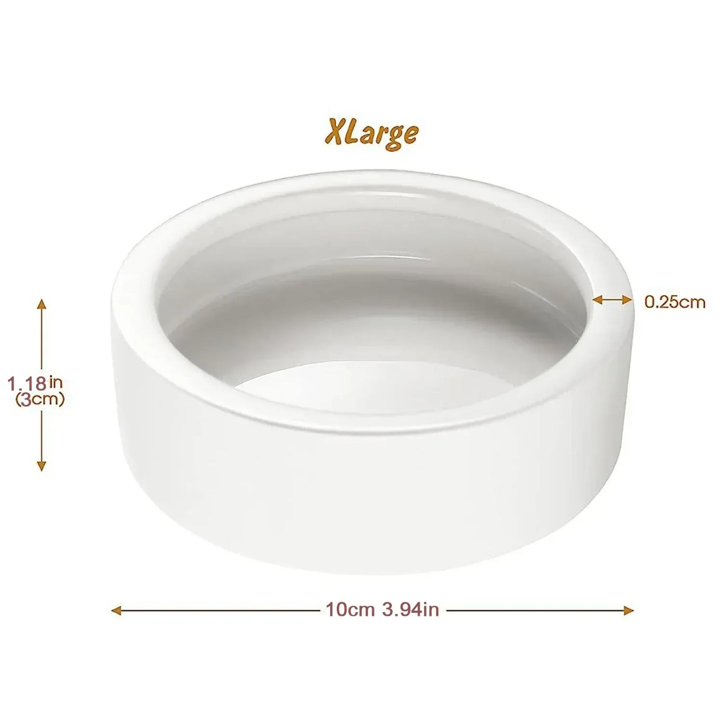 Reptile Food Bowl Feeding and Watering Bowl Anti-Escape Ceramic Feeding and Watering Bowl Anti-Escape Super Worm Feeder - Urbizia