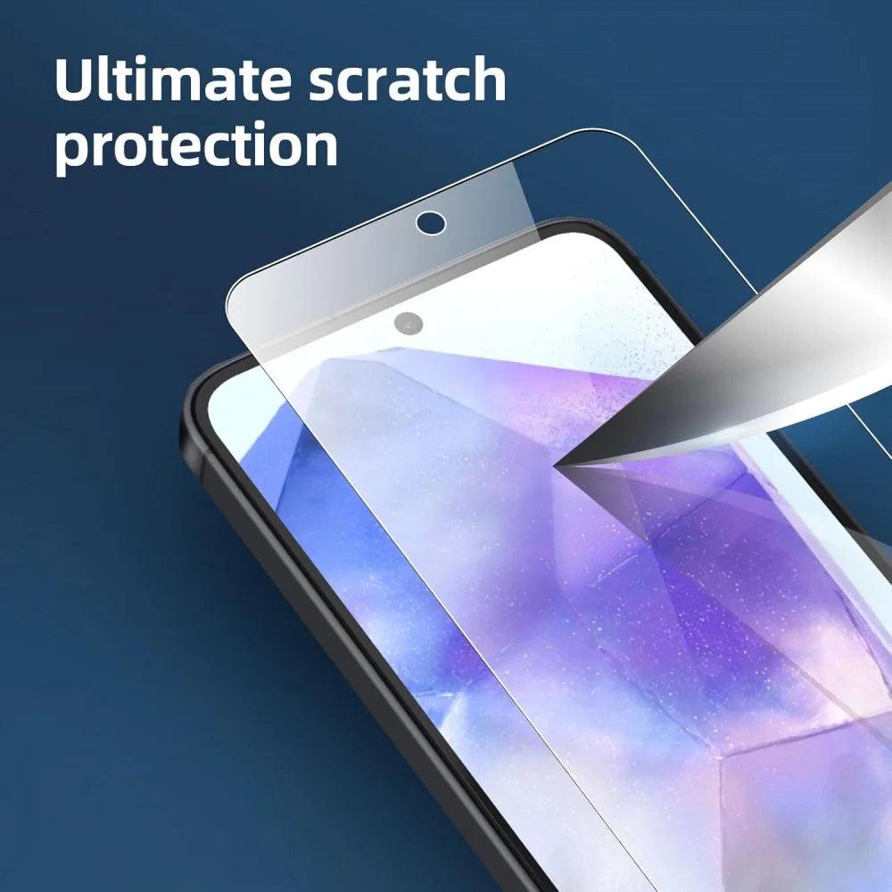 3PCS HD Tempered Glass For Samsung A17 A27 A37 A57 A16 A26 A36 A56 A55 A53 A54 A35 A25 A15 Screen Protector Samsung Galaxy S26 S25 S24 Ultra Cristal Templado S24 FE S23 S22 S21 Plus
