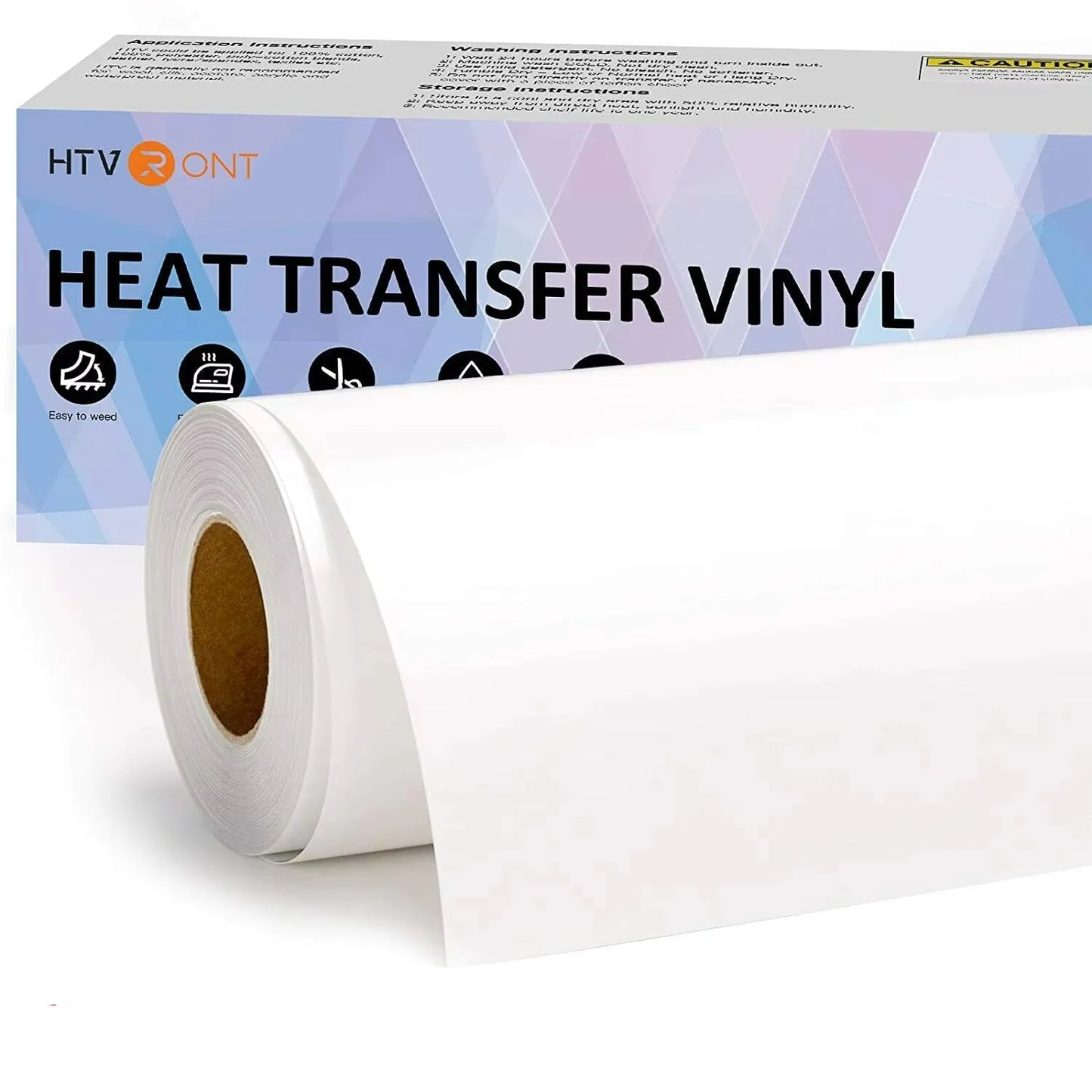 HTVRONT 12"X20ft/50ft/30x1500cm Heat Transfer Vinyl Roll for T-shirt Sticker Craft Iron on DIY PU HTV Film For Printing Clothing