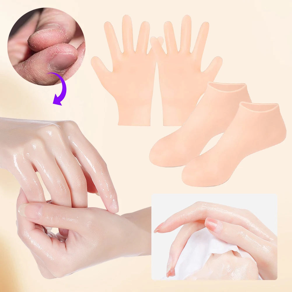 Silicone Socks and Gloves for Spa Day - Urbizia