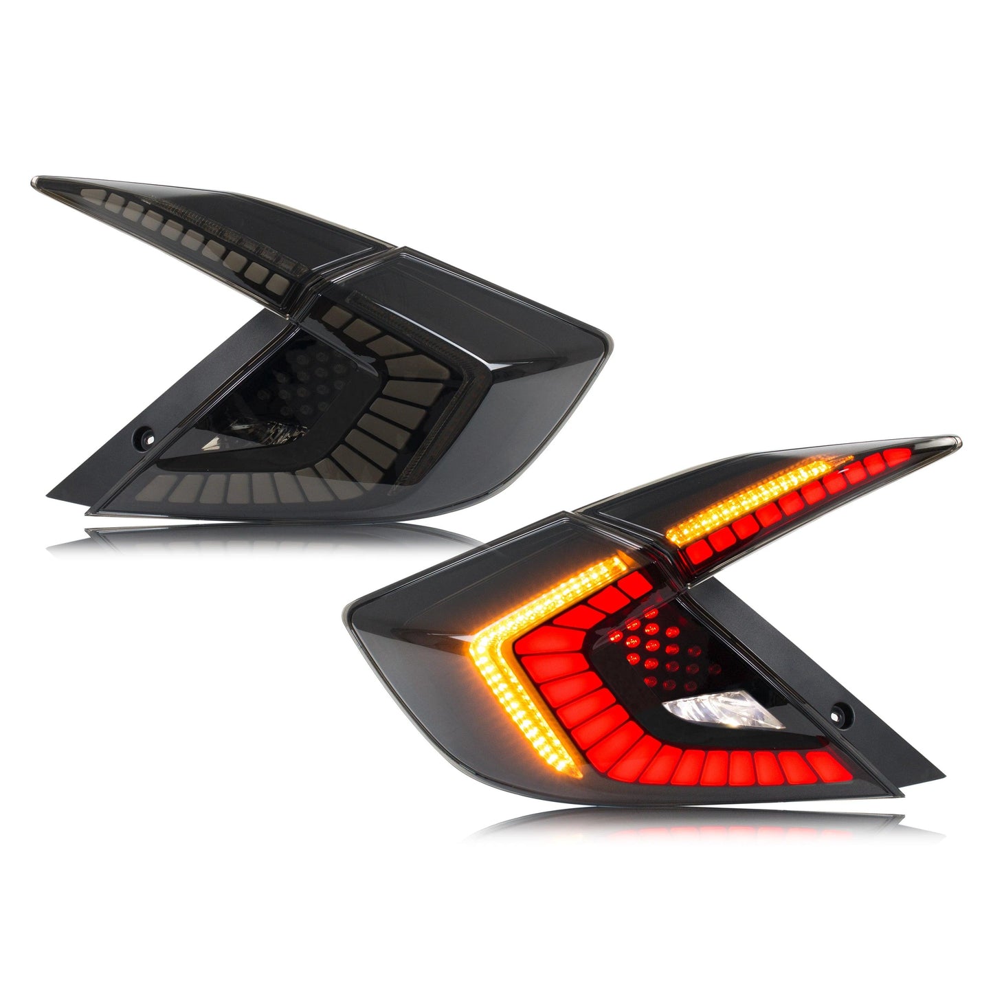LED Tail Lights For Honda Civic Sedan 10Th Gen 2016-2021 DRL Start Up Animation Rear Lamp Assembly (Not for hatchback & Coupe)