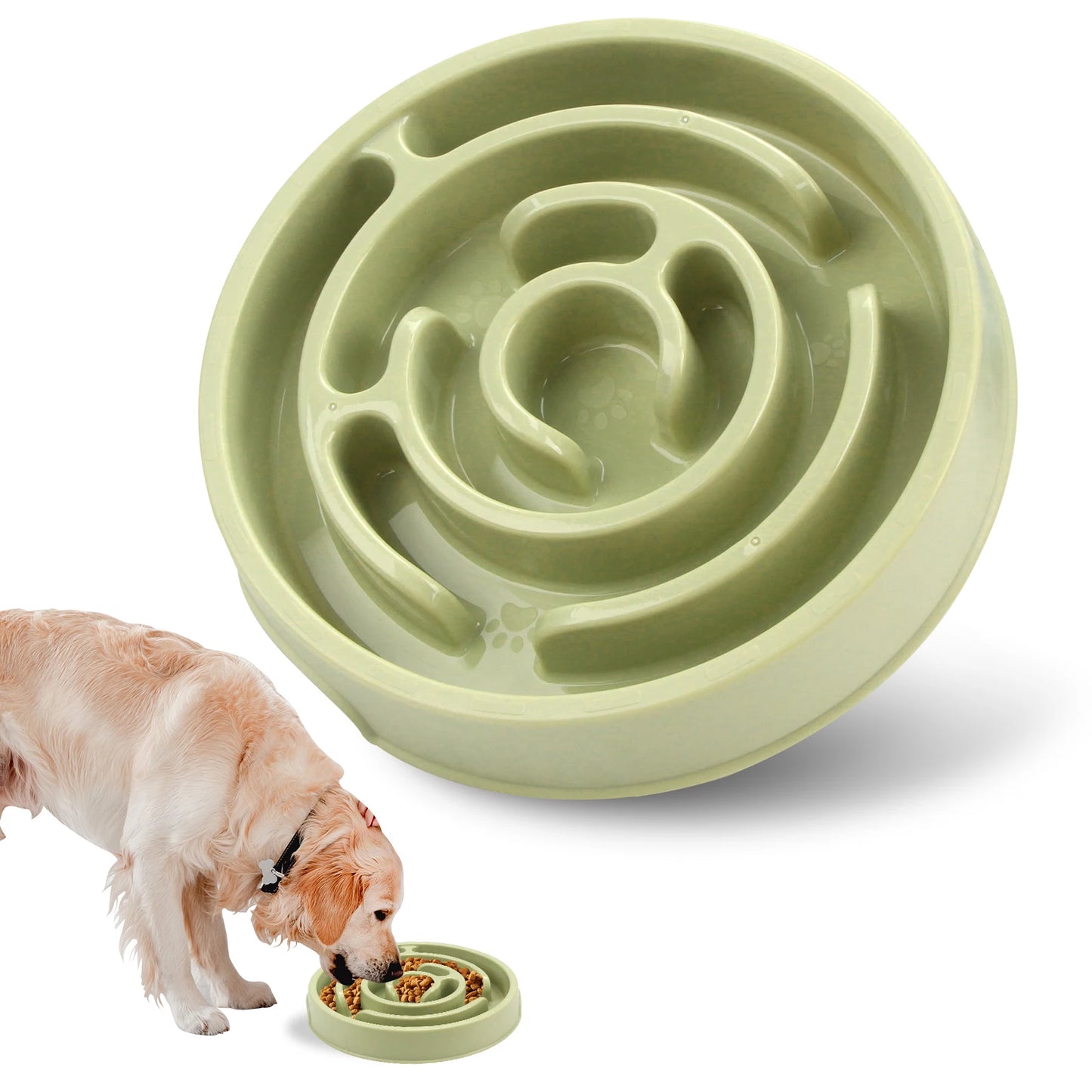 Pet Dog Slow Feeder Bowl Fun Non Slip And Anti-Gulping