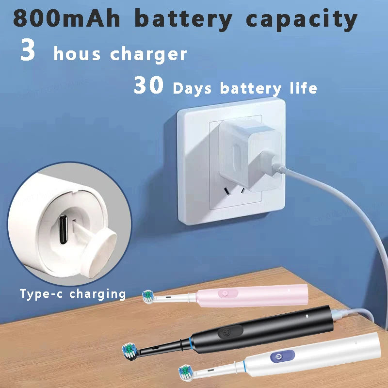 Electric Toothbrush Rotary Cleaning Teeth Brush - Urbizia