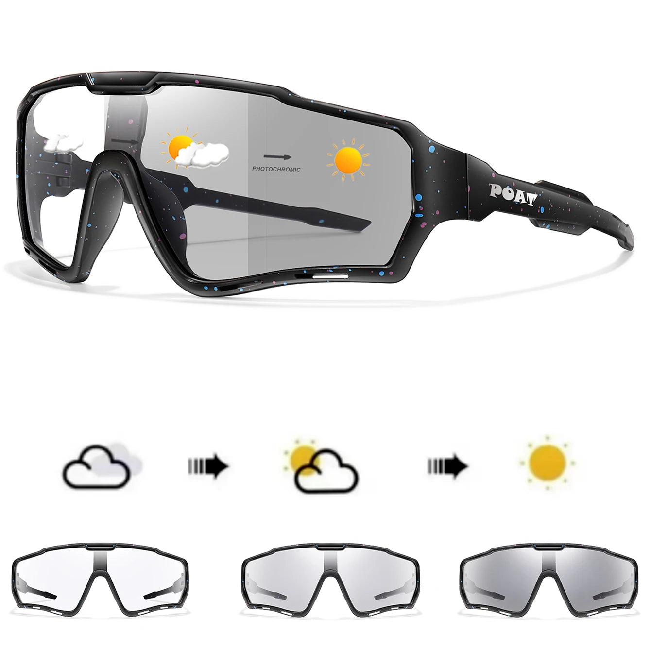 POAT Photochromic UV400 MTB Cycling Sunglasses