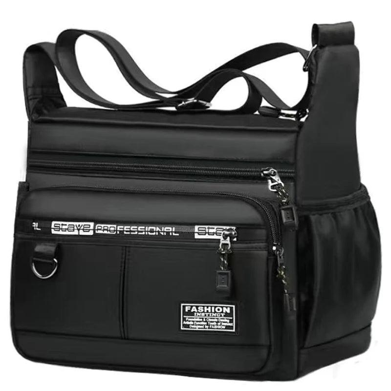 Nylon Multi-Pocket Business Shoulder Bag