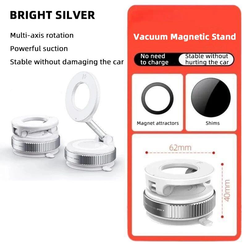 HOMEFISH K007 Magnetic Phone Holder – 3-Axis Rotation, Vacuum Suction, Multi-Surface