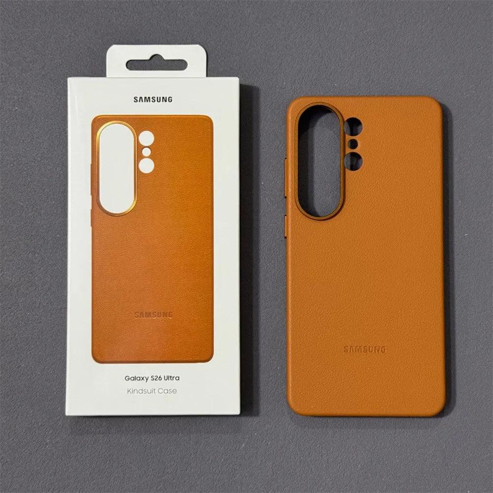 Samsung Galaxy S26 Leather Case – Full Coverage Shockproof Shell