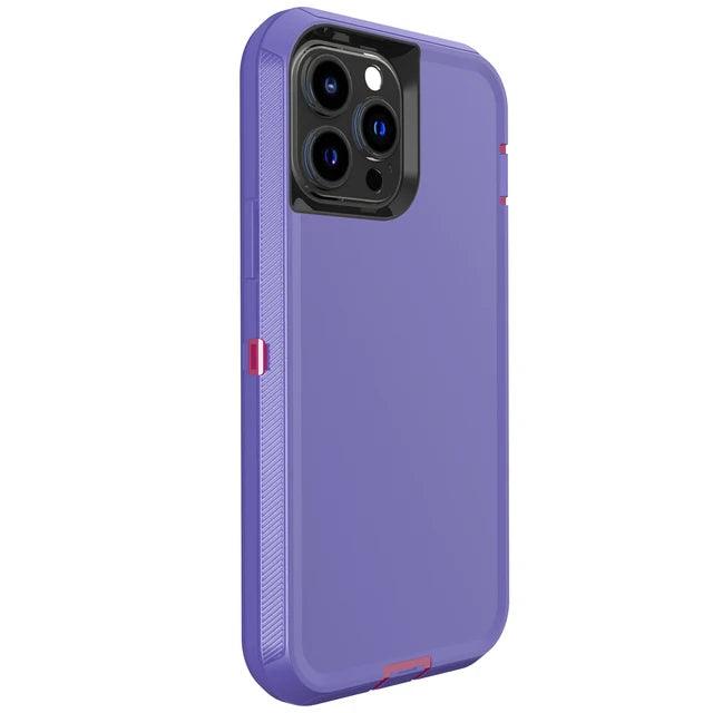 3-in-1 Heavy Duty Shockproof iPhone Case – iPhone 6 to 16 Pro Max