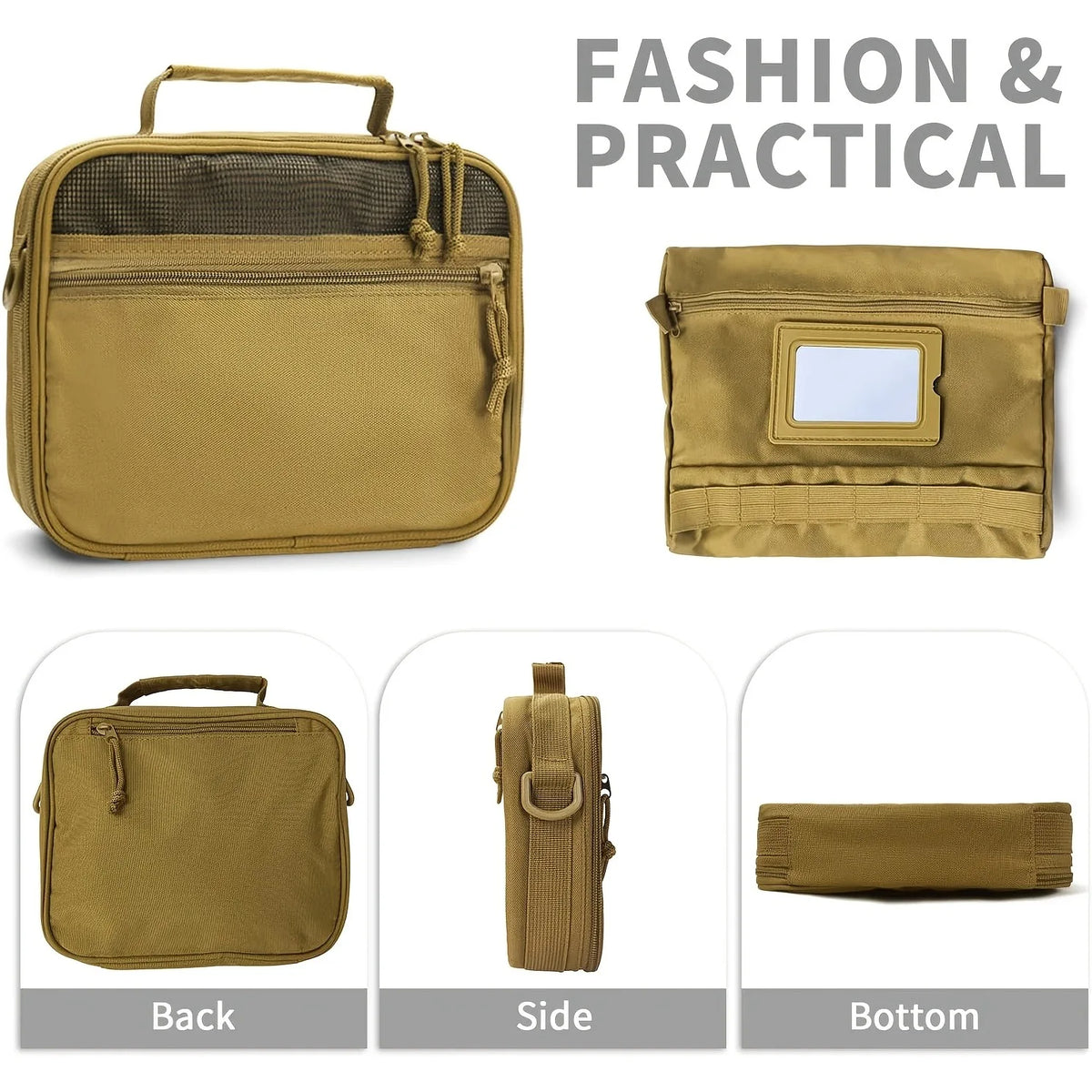 1pc Men's Portable and Durable Tactical Outdoor Bag Made of Oxford Fabric, Toiletries Travel Bag for Short Trips
