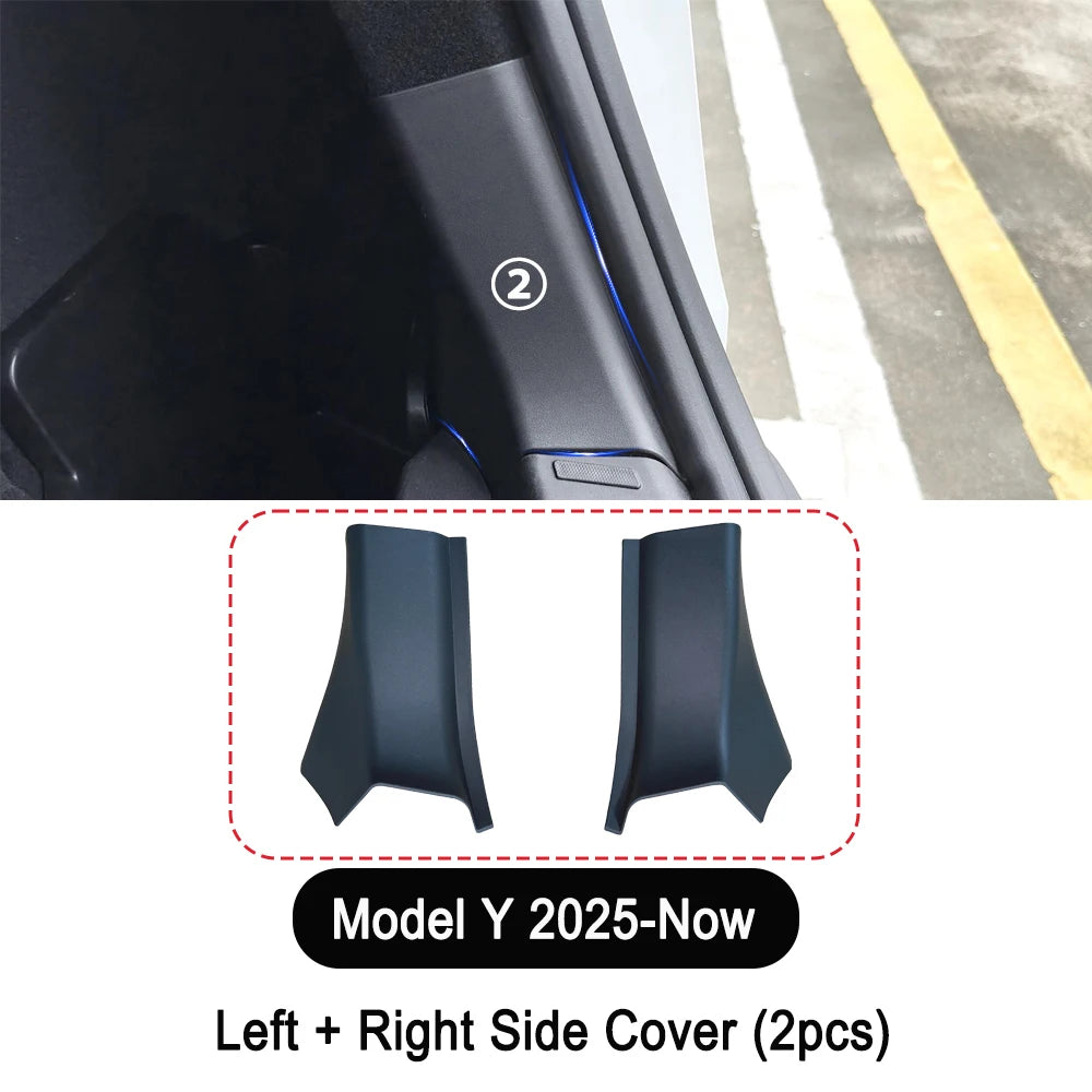 USVOTOV for Tesla Model Y Juniper Launch Model 3 2025 2026 Trunk Sill Guard Cargo Mat Rear Bumper Protector TPE Pads Accessories