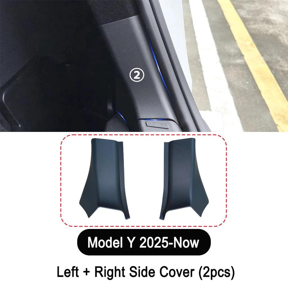 USVOTOV for Tesla Model Y Juniper Launch Model 3 2025 2026 Trunk Sill Guard Cargo Mat Rear Bumper Protector TPE Pads Accessories