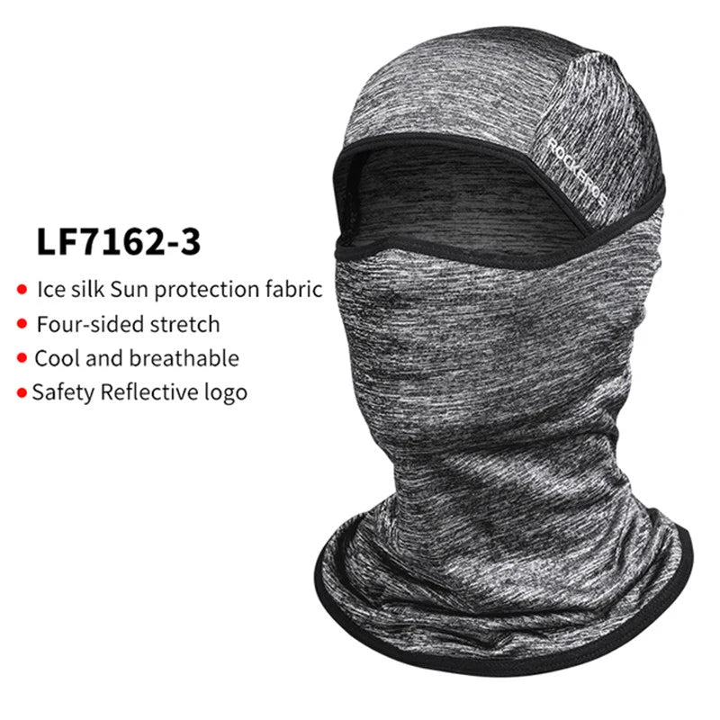 ROCKBROS Local Ship Cycling Mask Summer UV Protection Balaclava Glasses Face Breathable Hole Quick-Dry Bicycle Ice silk Mask