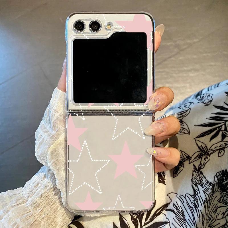 Transparent Star Folding Case for Samsung Galaxy Z Flip Series