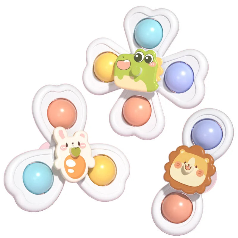 3-in-1 Suction Cup Spinning Top Toy for Babies & Toddlers