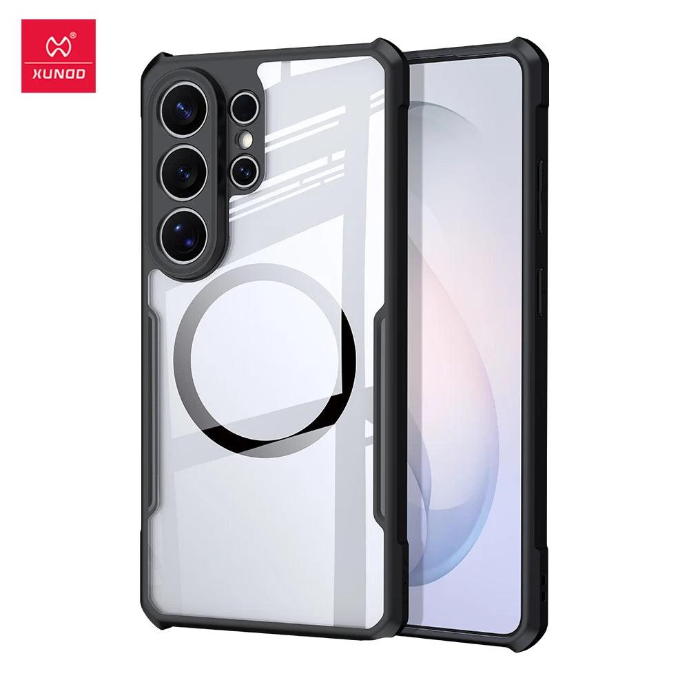 Xundd For Samsung Galaxy S25 S26 Ultra S26 Plus Magnetic Ring Case Camera Protect Airbag Shockproof Shell with 360° Spin Holder