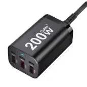 USB C Fast 200W 6-Port Charging Fast GaN Charger Power Adapter For iPhone 14/13/12 Series, Samsung Galaxy S23/S22/S21 - Urbizia