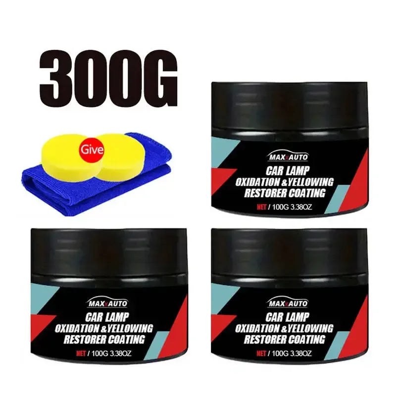 Car Headlight Restoration Polishing Kits Headlamp Scratch Remover Repair Cleaning Paste Remove Oxidation Headlight Polish Liquid - Urbizia