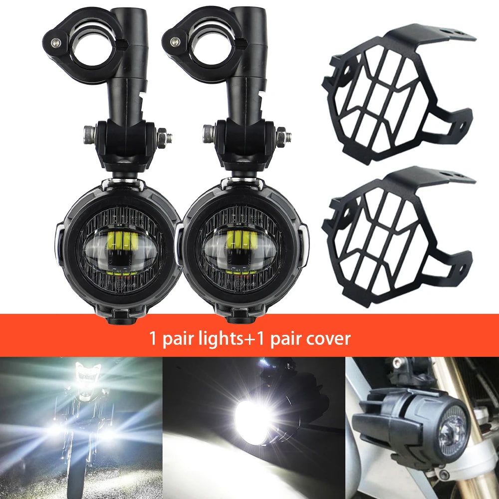 Auxiliary Lights LED Spot Driving Fog Lights for R1200GS F800GS K1600 Universal Motorcycle 40W 6000K Fog Lamps