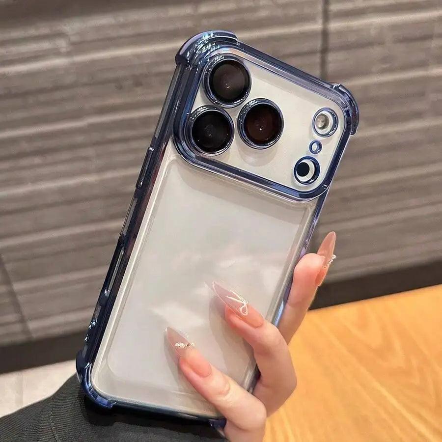 Luxury Plated Transparent Shockproof iPhone Case