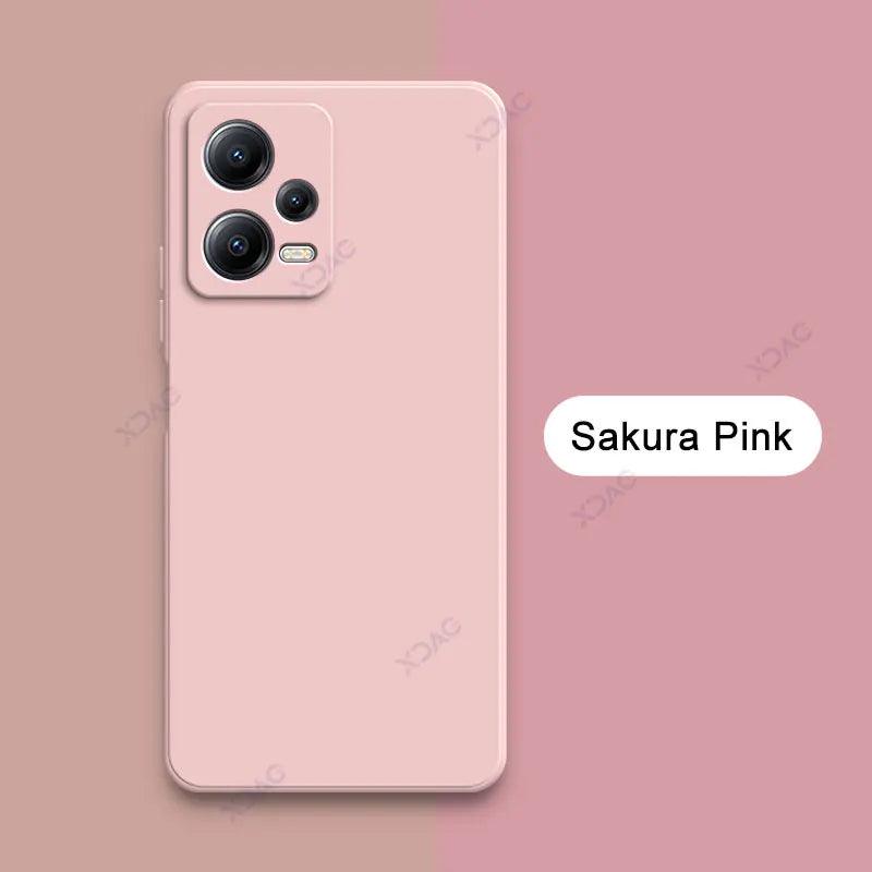 Luxury Double Liner Phone Case for Xiaomi POCO X5 Pro 5G Square Liquid Silicone Back Cover POCOX5 X5Pro 360 Soft Shockproof Bags