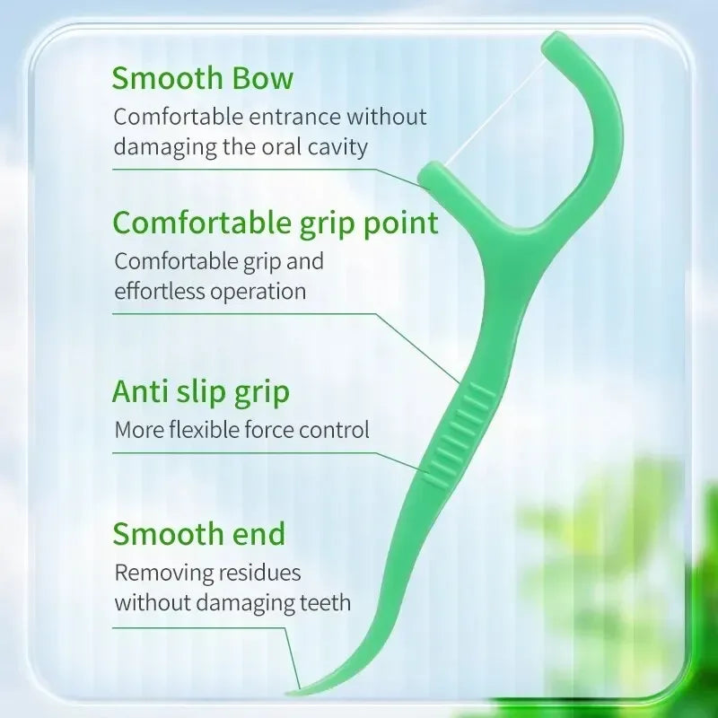 300pcs Mint Floss Stick - Cleaning Tools for Teeth Gaps - Urbizia