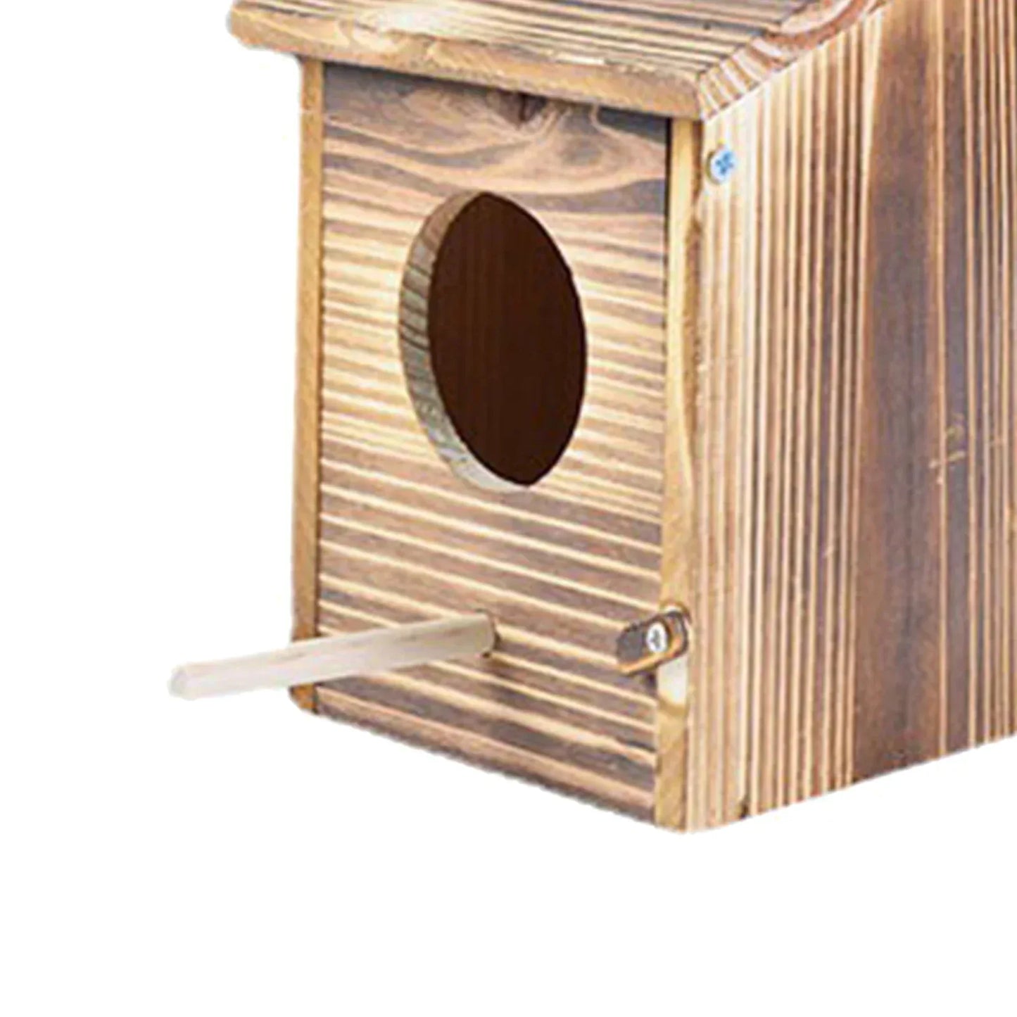 Wooden Bird House Outdoor Weatherproof Parrot Bird Nest Breeding Sleeping Box Paint Decorative DIY Storage Hanging Birdhouse - Urbizia