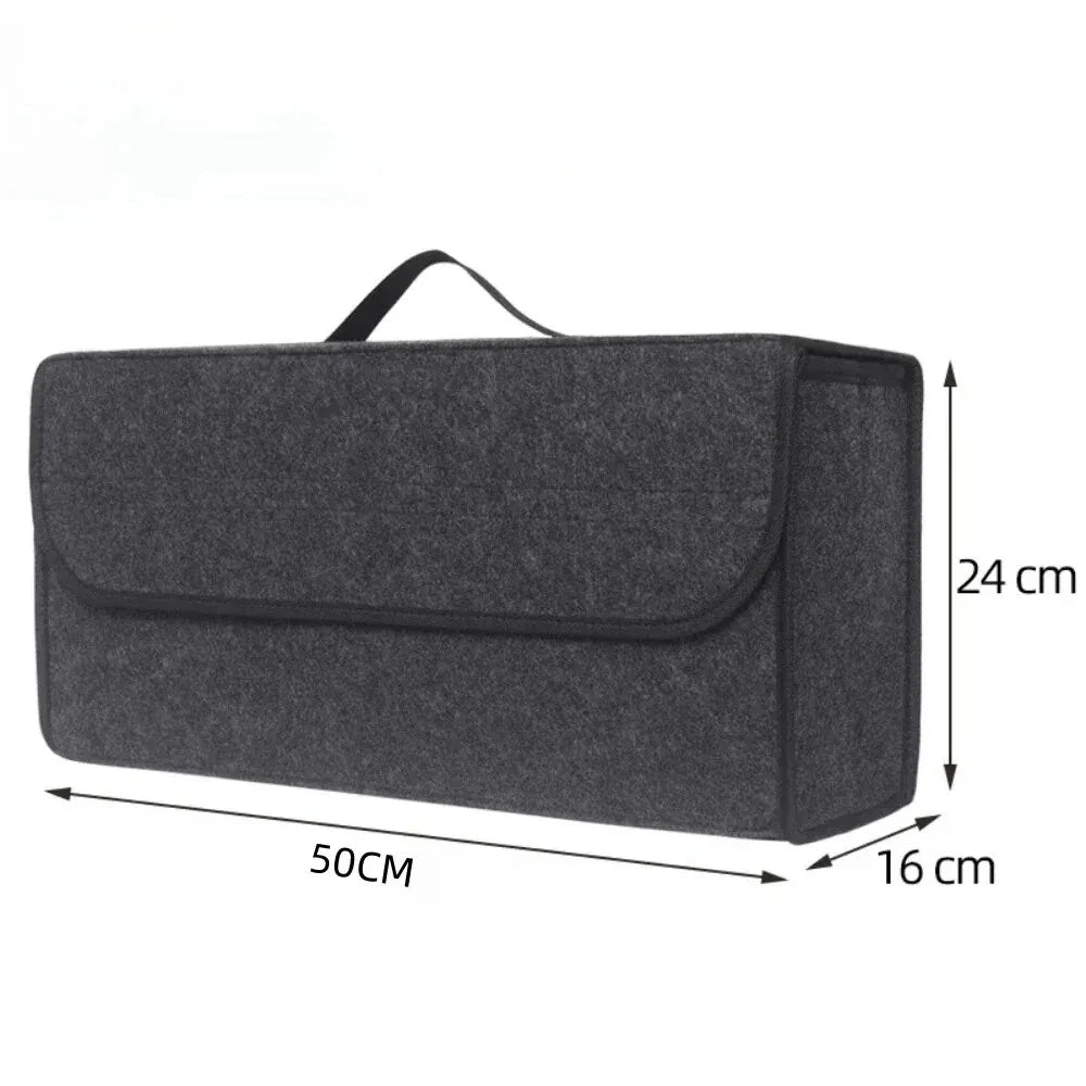 1Pack Car Trunk Organizer Foldable, ergonomic handle, for SUVs/sedans/trucks durable fabric