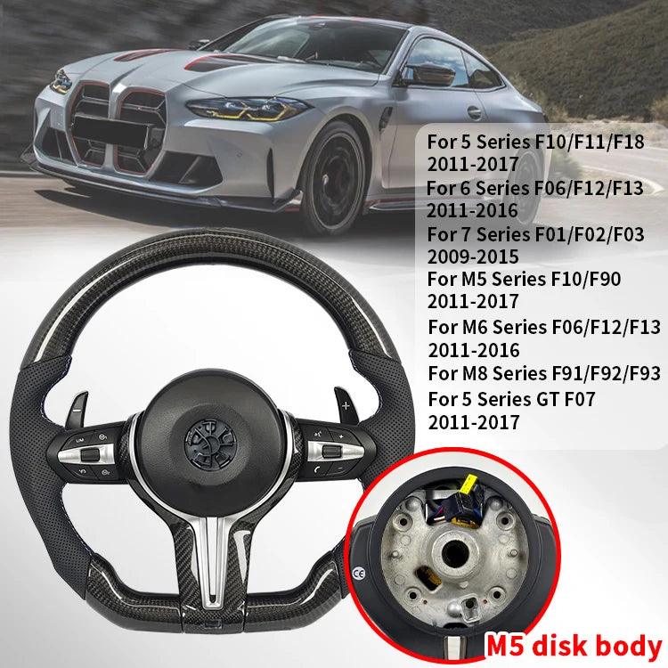 M Upgraded Steering Wheel Sport Carbon Fiber Parts For BMW F20 F23 F10 F12 F30 F32 F34 F45 F22 F39 F15 F25 M3 M5 E87 E70 E90 E84