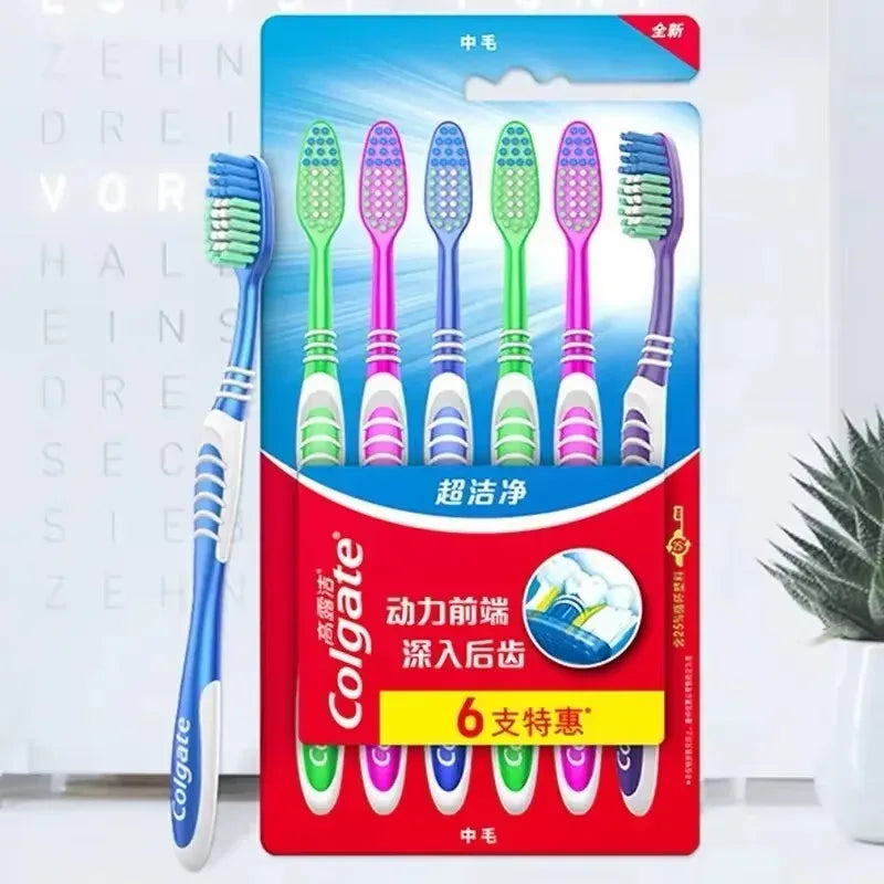Toothbrushes Set - Random Colors, Family/Couple Use, Travel Suit for Men & Women, Back Tooth Cleaning - Urbizia