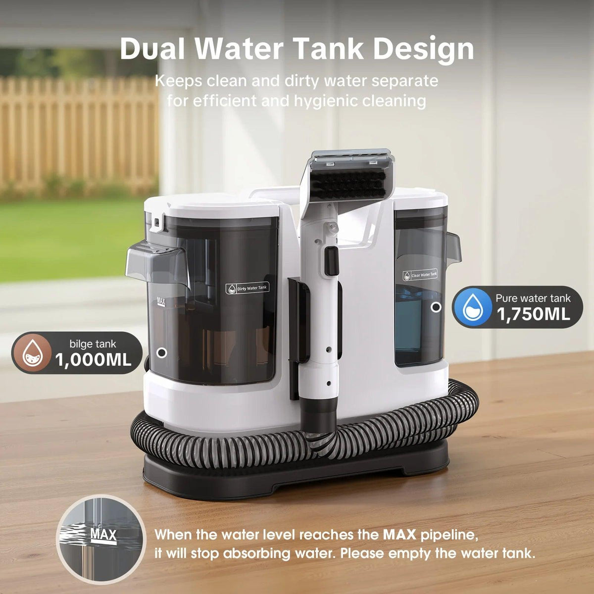 Lubluelu V8 Instant Heated Function Carpet Cleaner Machine 15Kpa Powerful Suction Hot Water Upgrade Portable Carpet Cleaning Machines for Pet Stains with Cleaning Tools & Self-Cleaning for Car/Couch/Rug/Spot