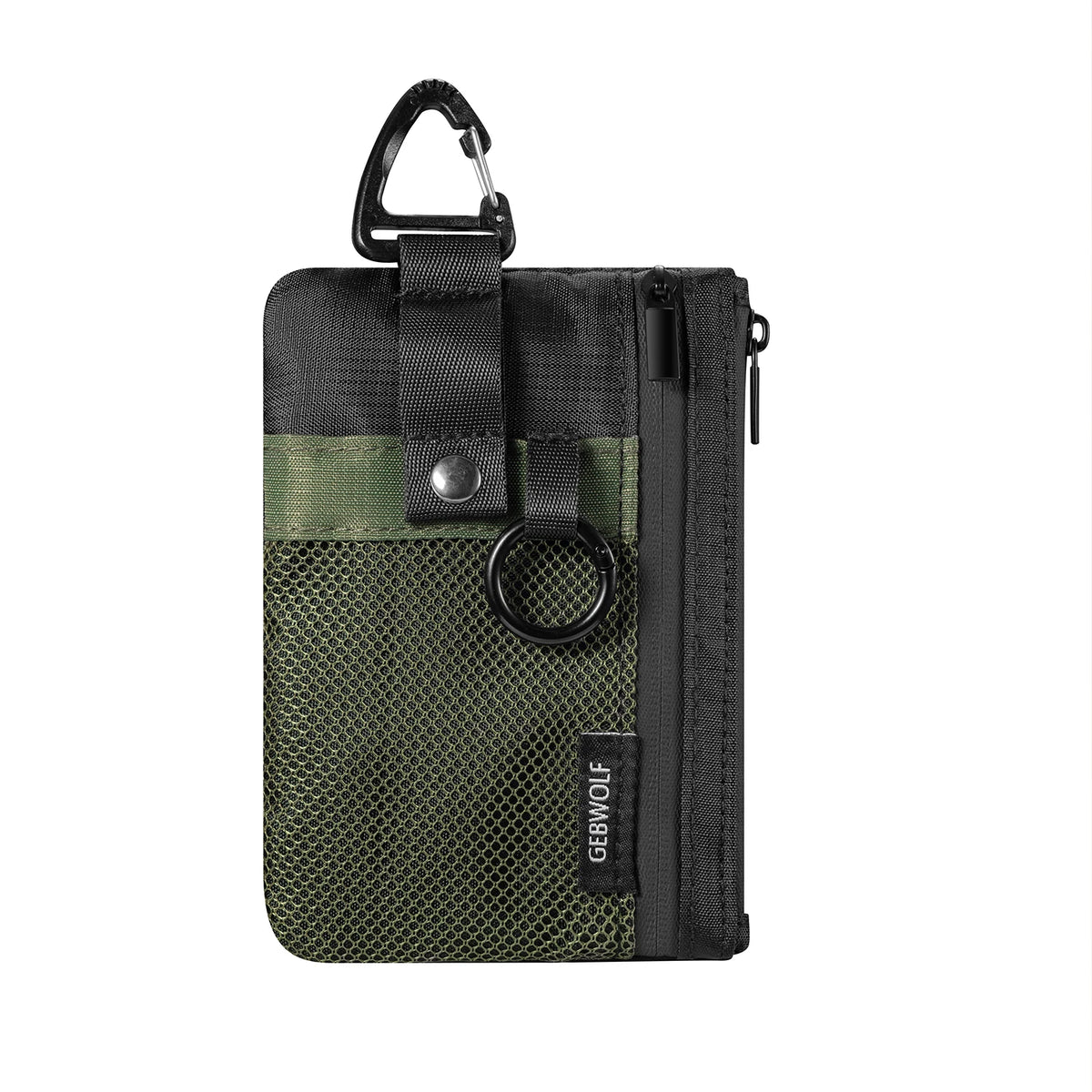 Minimalist RFID Blocking Small Wallet with ID Window,WaterResistant Zip Id Case Wallet with Lanyard Keychain for Cards,Cash