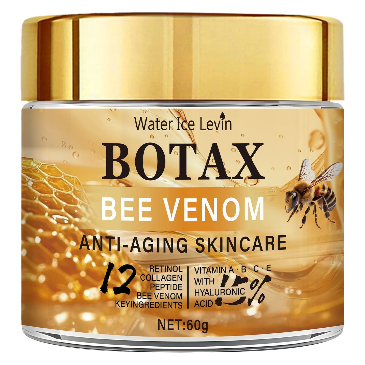 Peptide Bee Venom Cream with Retinol - Plumping Hydration, Vitamin Infusion, Fast Absorption, Winter Skin Renewal