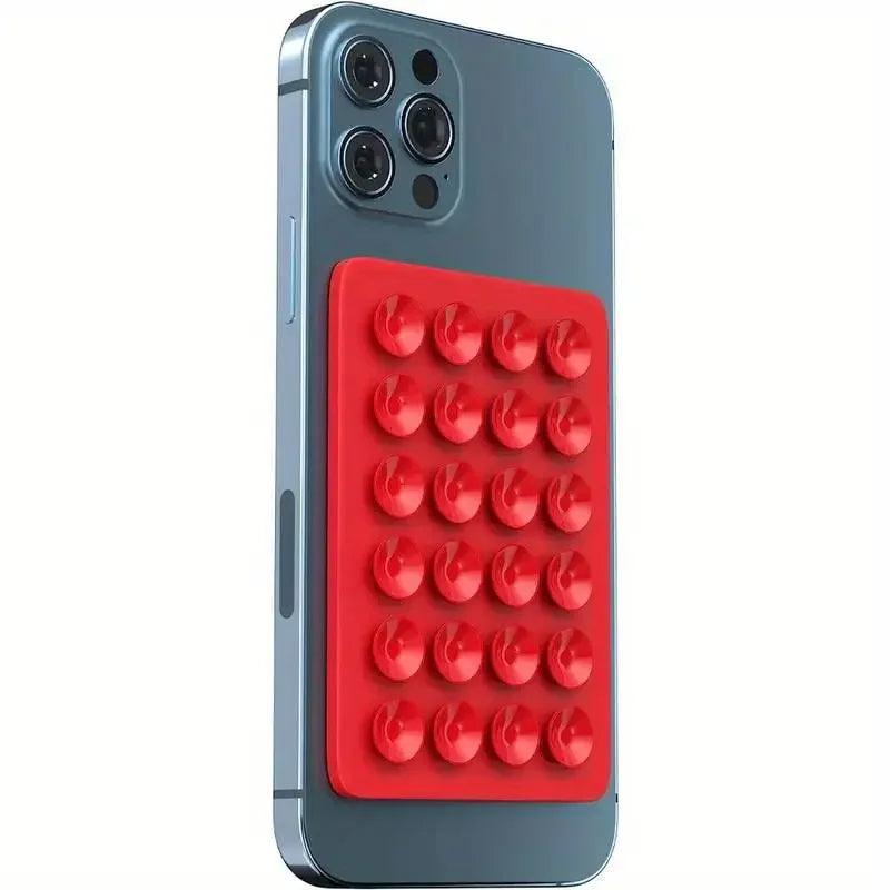 Silicone Suction Cup Phone Holder Mat – Universal Wall Mount & Back Sticker