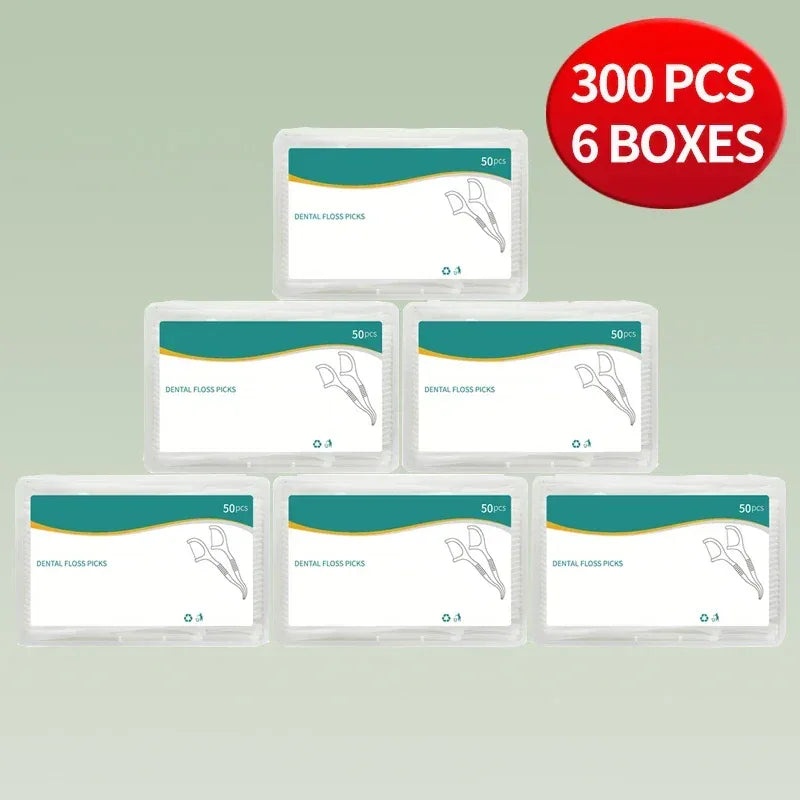 1000/600/300/150PCS - Ultra fine dental floss stick - Clean the gaps between teeth with one piece - Oral care tool - Urbizia