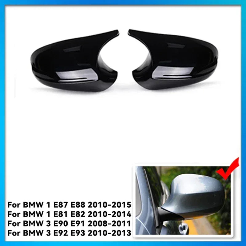 E90 E91 Black M3 Style Cover E81 E82 E87 E88 for BMW 1 3 Series E92 E93 Carbon Fiber M Look Rear Mirror Cap Car Accessories - Urbizia