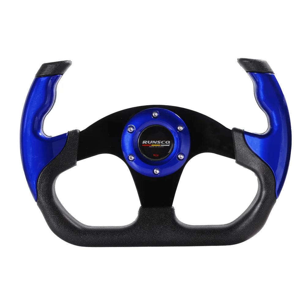 Sport Racing 13Inch 330mm Flat Drift Steering Wheel D-Type PU Universal PCD=70mm