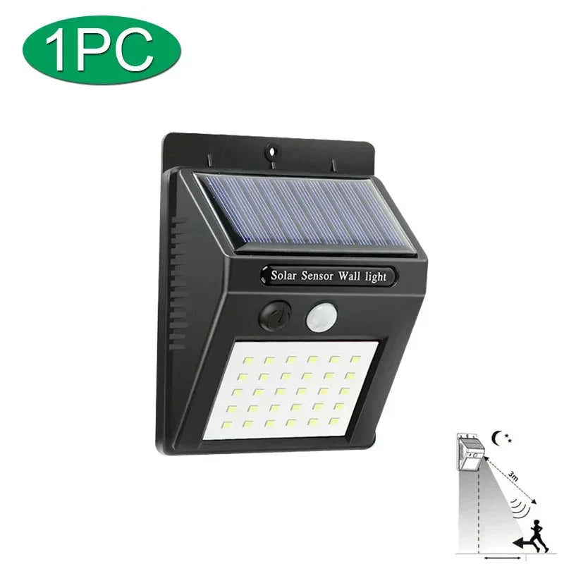 6/30 LED Solar Light PIR Motion Sensor Wall Light Outdoor Solar Lamp Waterproof Solar Powered Sunlight Street Lamp Garden Decor - Urbizia